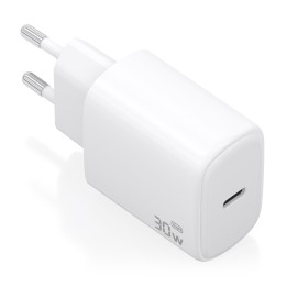 Cargador Pared AISENS GaN 1USB-C 30W Blanco (A110-0975)