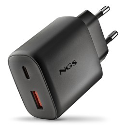 Cargador NGS Era 45W 1USB-A 1USB-C Negro (ERA45WBLACK)