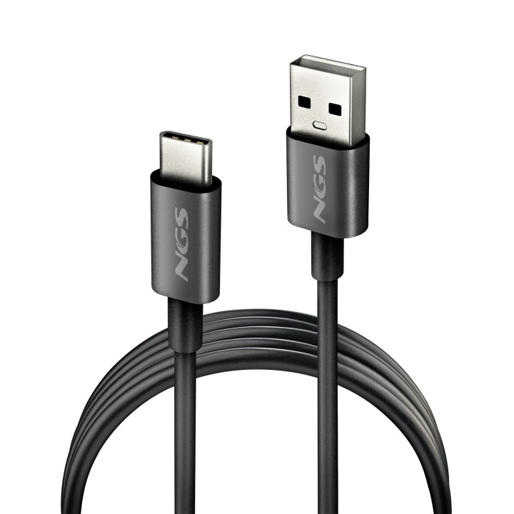 Cable NGS USB-A/M a USB-C/M 1m Negro (ZYRO-ACBLACK)