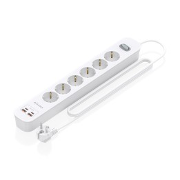 Regleta AISENS 6 Tomas 2xUSB-C 2xUSB-A (ASPS-2A2C16-W)