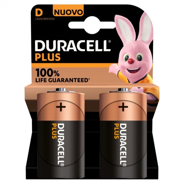 Duracell Plus Power Pack 2 Pilas Alcalinas D LR20