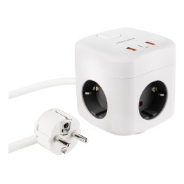 Regleta Nanocable 3xSchuko USB-A/C (10.37.0011)