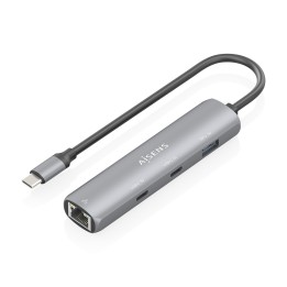Dock AISENS USB-C a 1USB-A/2USB-C/1RJ45 (ASUC-4P040-GR)