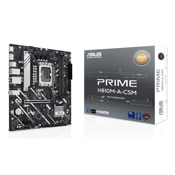 ASUS PRIME H810M-A-CSM: (1851) 2DDR5 HDMI DP RJ45 mATX
