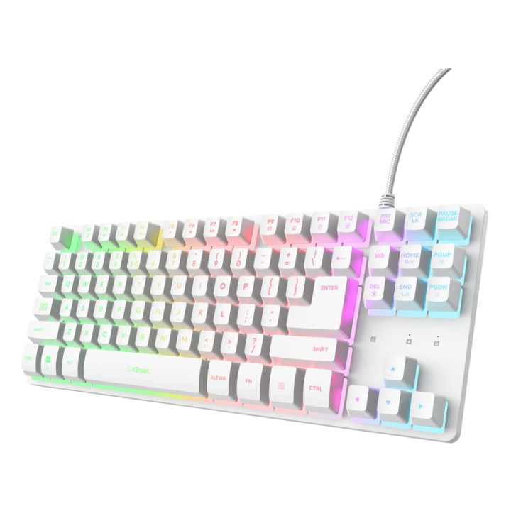 Teclado Trust GXT 833W Thado TKL USB-A Blanco (25896)