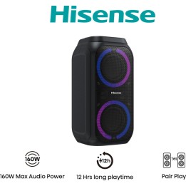 Altavoz Hisense 160W USB BT Negro (PARTY ROCKET 160)