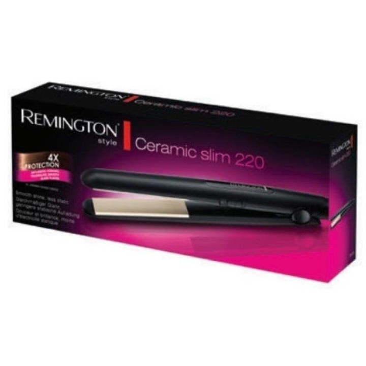Plancha de Pelo Cerámica Remington S1510 220ºC 2 Ajustes Placas Estrechas Negro