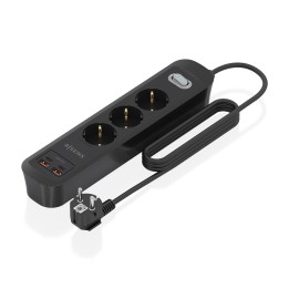 Regleta AISENS 3 Tomas 2xUSB-C 2xUSB-A (ASPS-2A2C11-BK)