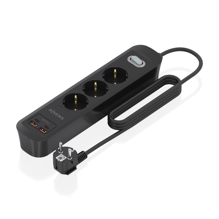 Regleta AISENS 3 Tomas 2xUSB-C 2xUSB-A (ASPS-2A2C11-BK)