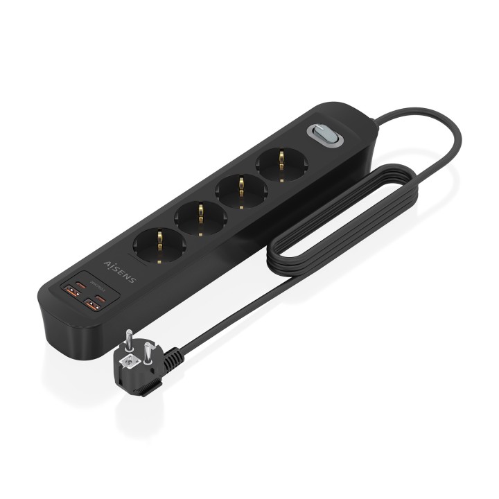 Regleta AISENS 4Tomas 2xUSB-C 2xUSB-A (ASPS-2A2C13-BK)