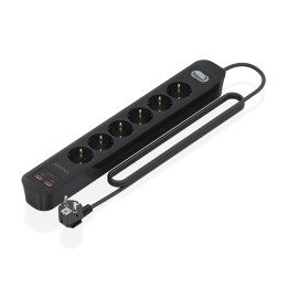 Regleta AISENS 6 Tomas 2xUSB-C 2xUSB-A (ASPS-2A2C17-BK)