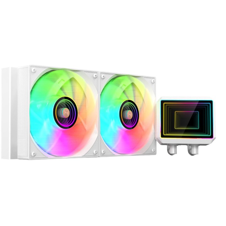 Ref. Líq. Mars Gaming AIO ARGB 2x12cm Blanco(MLTWO240W)