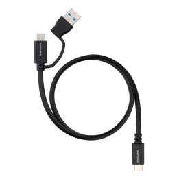 Nanocable USB-C+USB-A/M a USB-C/M 0.5m (10.01.4800)