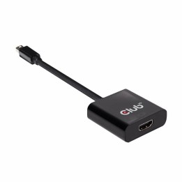 Adaptador Activo Club 3D Mini DP a HDMI Negro CAC-2170