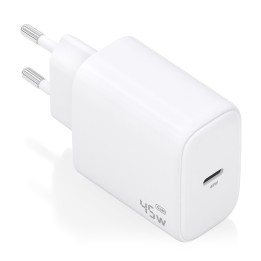 Cargador Pared AISENS GaN 45W USB-C Blanco (A110-0969)