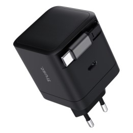 Cargador Trust Maxo Retráctil 65W USB-C Negro (25805)