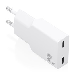 Cargador Pared AISENS GaN 30W 2USB-C Blanco (A110-1003)