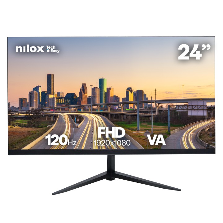 Monitor NILOX 24? 120Hz LCD VA FHD Negro (NXM24FHD1205)