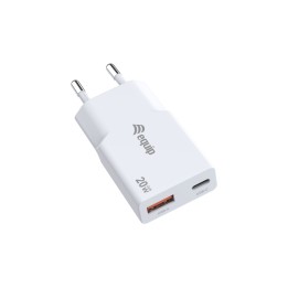 Cargador de Pared EQUIP GaN USB-A/C 20W Blanco (245522)