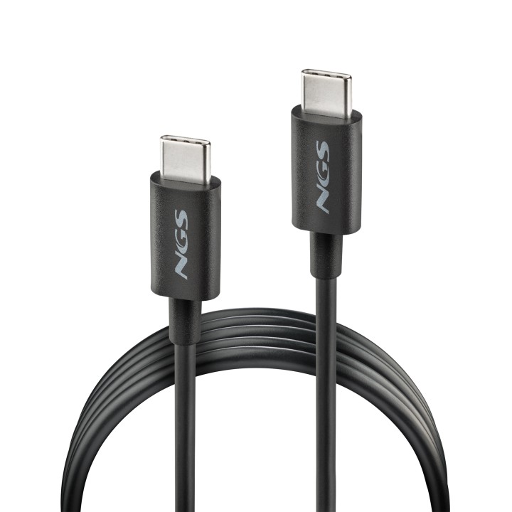 Cable NGS USB-C a USB-C 60W 1m Negro (ZYRO60W-1BLACK)