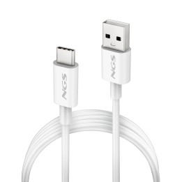 Cable NGS USB-A/M a USB-C/M 1m Blanco (ZYRO-ACWHITE)