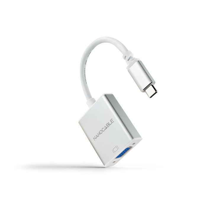 Nanocable USB-C/M a VGA/H 10cm Plata (10.16.4101)