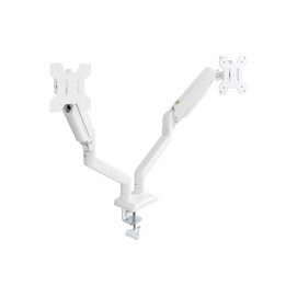 Soporte Mesa TooQ 13"-34" 2 Brazos Blanco (DB1434TNR-W)