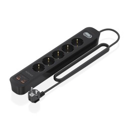 Regleta AISENS 5 Tomas 2xUSB-C 2xUSB-A (ASPS-2A2C15-BK)