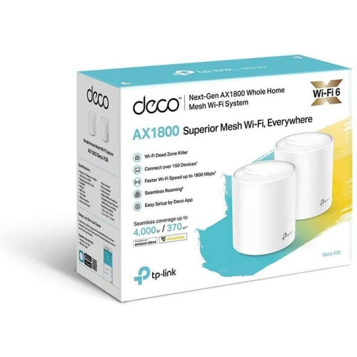 TP-Link Deco X20 Pack 2 Sistemas WiFi Mesh AX1800