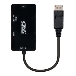 Nanocable DP/M a VGA/DVI/HDMI/H 15cm (10.16.3301-BK)