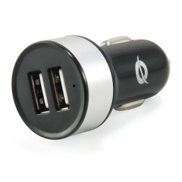 Cargador CONCEPTRONIC Coche 2xUSB 2.0 Negro (CUSBCAR2A)