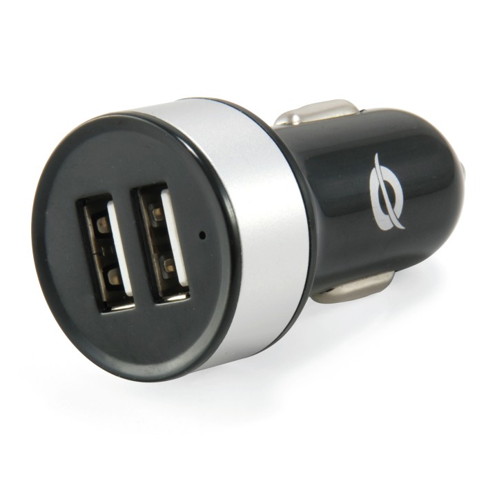 Cargador CONCEPTRONIC Coche 2xUSB 2.0 Negro (CUSBCAR2A)