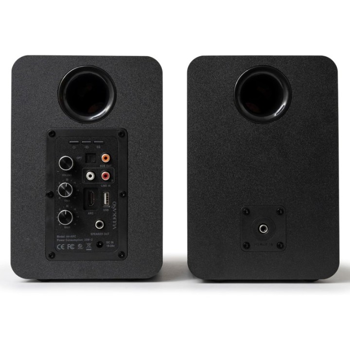VULKKANO A4 ARC Altavoces Autoamplificados de 4" Bluetooth 5.0 HDMI ARC Óptica RCA USB Negros