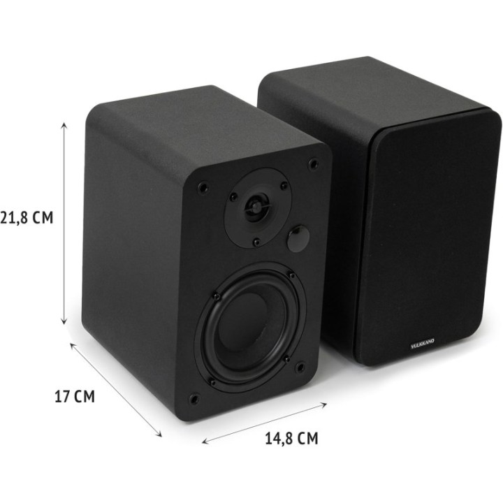 VULKKANO A4 ARC Altavoces Autoamplificados de 4" Bluetooth 5.0 HDMI ARC Óptica RCA USB Negros