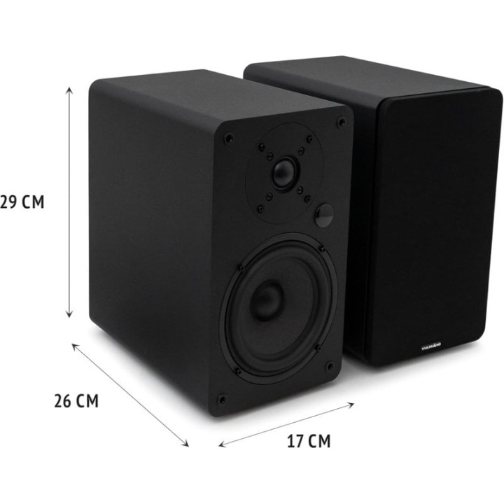 VULKKANO A5 ARC Altavoces Autoamplificados de 5.25" Bluetooth HDMI ARC Óptica RCA USB Negros