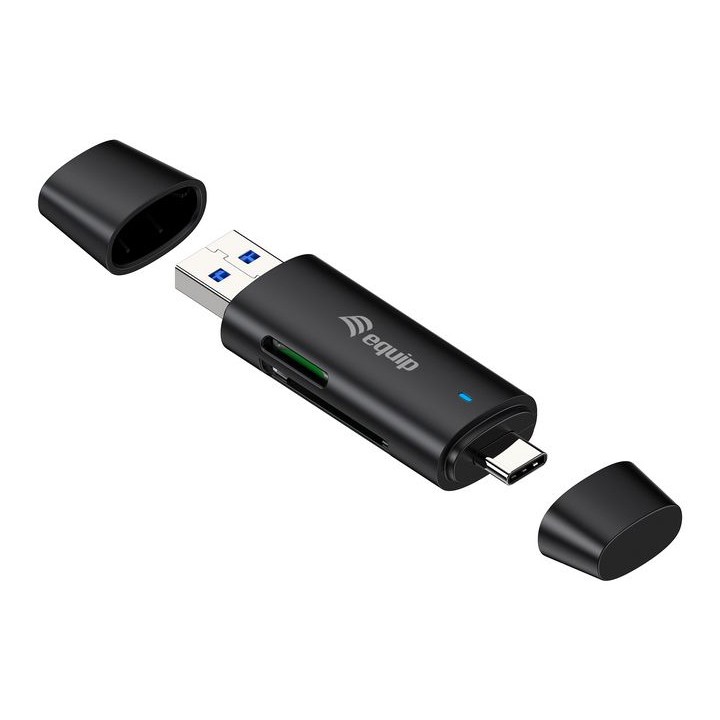 Lector de Tarjetas EQUIP USB-A/USB-C Negro (245462)