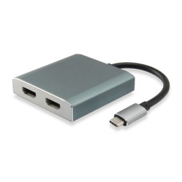 Adaptador EQUIP USB-C/M a 2x HDMI/H Plata (EQ133464)