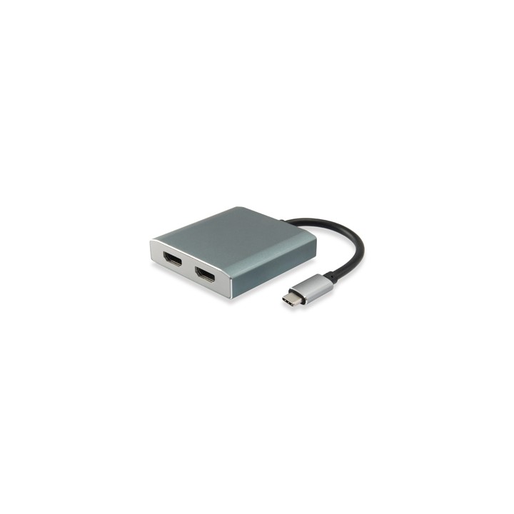 Adaptador EQUIP USB-C/M a 2x HDMI/H Plata (EQ133464)