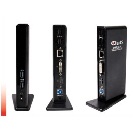 Docking Club 3D USB-A/HDMI/DVI/RJ45 Negro (CSV-3242HD)