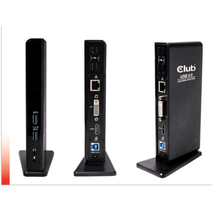 Docking Club 3D USB-A/HDMI/DVI/RJ45 Negro (CSV-3242HD)