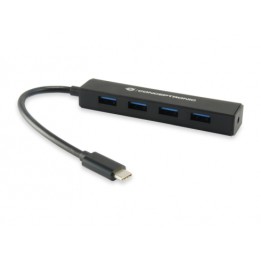 Hub CONCEPTRONIC USB-C a 4xUSB-A 3.0 Negro (CTC4USB3)