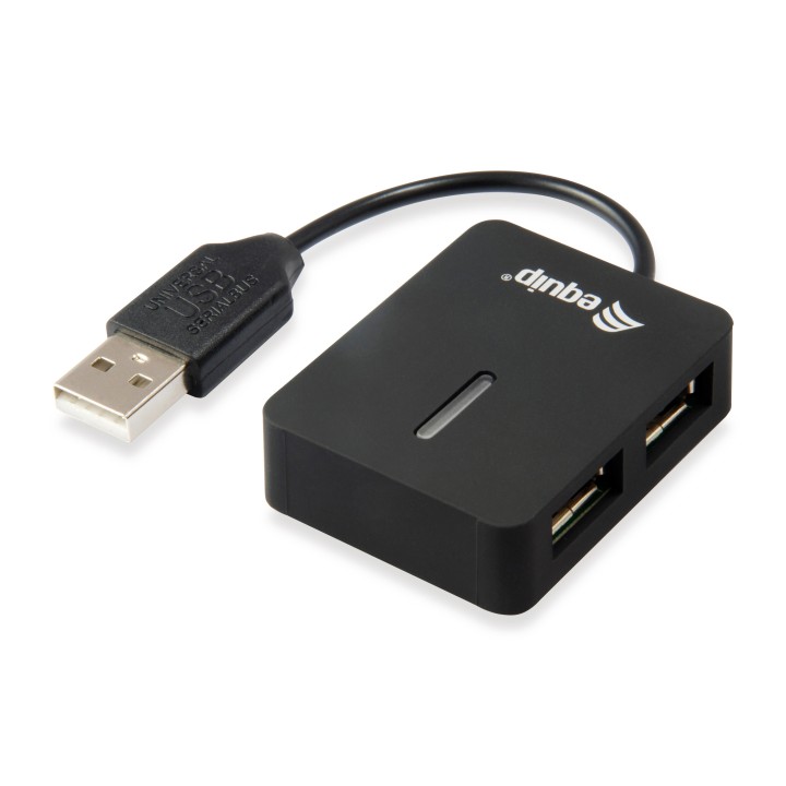 Mini Hub EQUIP Life Travel 4xUSB 2.0 Negro (EQ128952)