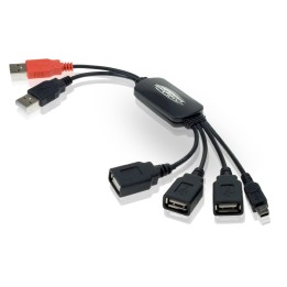 Hub CONCEPTRONIC 1xMiniUSB-B 4xUSB 2.0 Negro (CFLEXHUB)