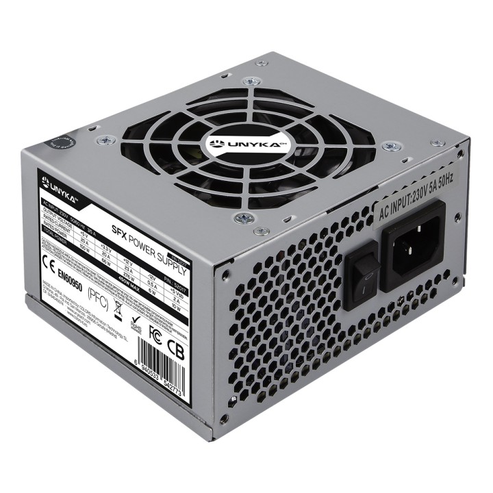 Fuente UNYKA SFX 450W 78% 80mm Plata (52017)