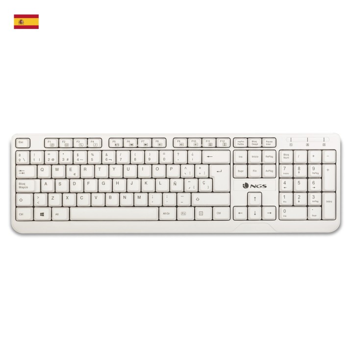 Teclado NGS Multimedia Spike USB 12 Teclas Blanco