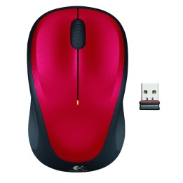 Ratón LOGITECH M235 Wireless Notebook Rojo (910-002496)