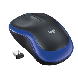 Ratón LOGITECH M185 Wireless 1000dpi Azul (910-002236)
