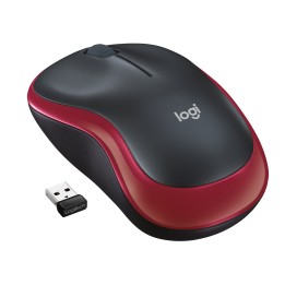 Ratón LOGITECH M185 Wireless 1000dpi Rojo (910-002237)