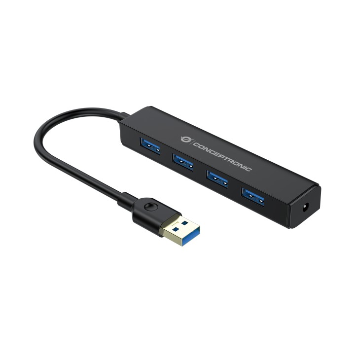Hub CONCEPTRONIC USB-A a 4xUSB-A 3.0 Negro (C4PUSB3)