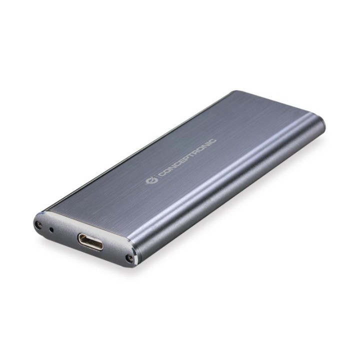 Caja CONCEPTRONIC SSD M.2/SATA USB-C 3.1 Gris (HDE01G)